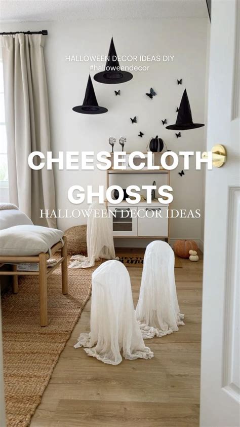 Halloween Decor Ideas Cheesecloth Ghosts Diy Halloween Decor