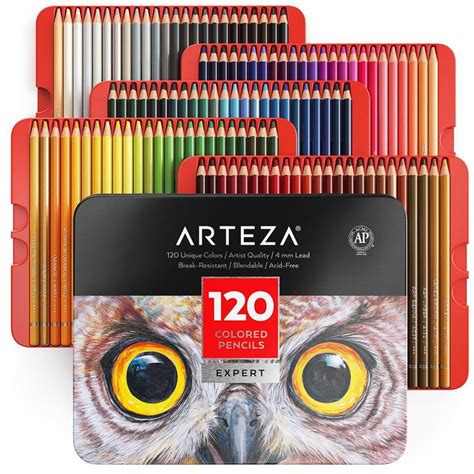 Professional Colored Pencils Set Of 120 Colored Pencil Set Arteza