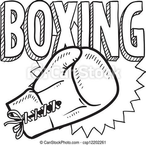 Boxing Sketch Doodle Style Boxing Illustration In Vector Format