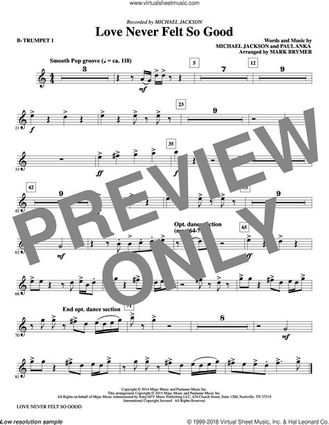Love Never Felt So Good Complete Set Of Parts Sheet Music For