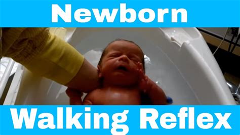 Primitive Reflex Newborn Baby Walking Reflex Stepping Reflex Youtube