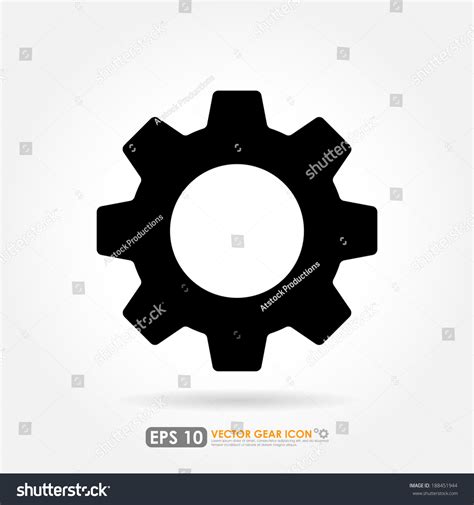 Gear Cog Icon Stock Vector Royalty Free 188451944 Shutterstock