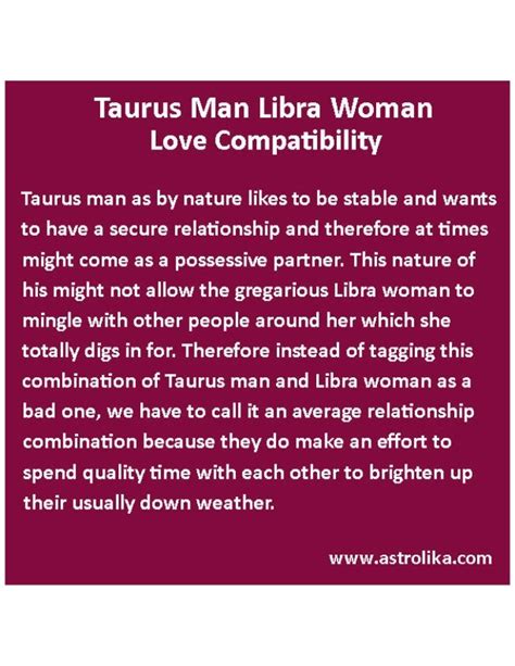 Taurus Man Libra Woman Love Compatibility Attraction Horoscope