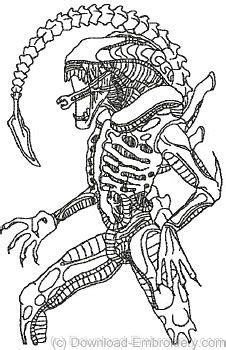 Jpg source use the download button to see the full image of xenomorph coloring pages download, and download it to your computer. Alien Xenomorph 12 | Machine embroidery redwork, Machine ...