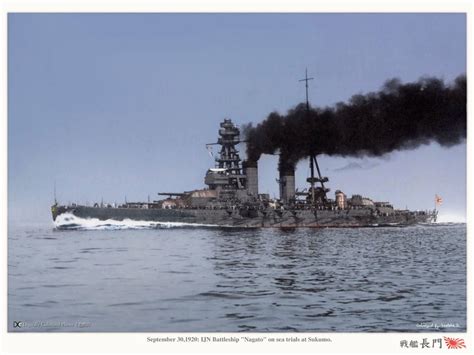 September 30 1920 The Japanese Battleship ‘nagato Undergoing Sea