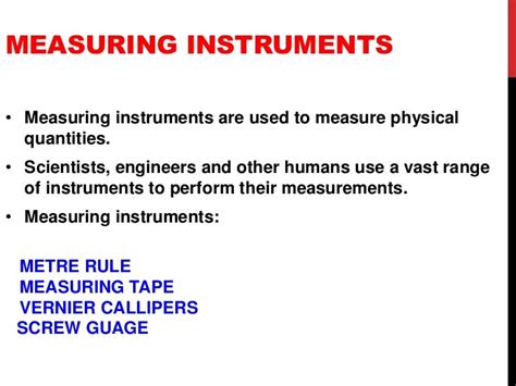 Measuring Instruments Ppt