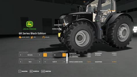 Fs19 John Deere 6r Black Edition V1009 Farming Simulator 17 Mod