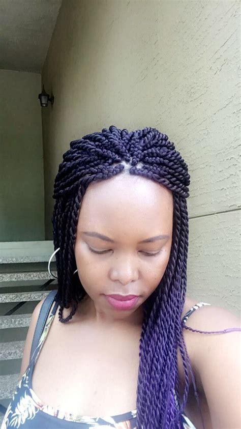 Purple Senegalese Twists Medium Size Xpression Hair