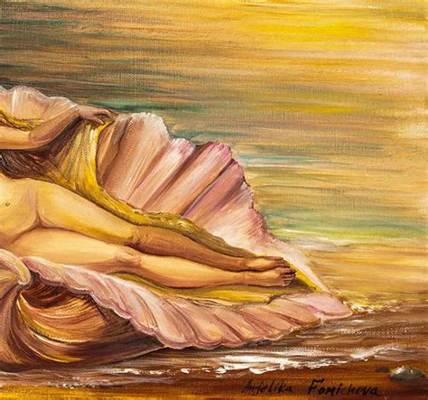 Aphrodite Greek Mythology Art Goddess Oil Painting Naked Woman Etsy