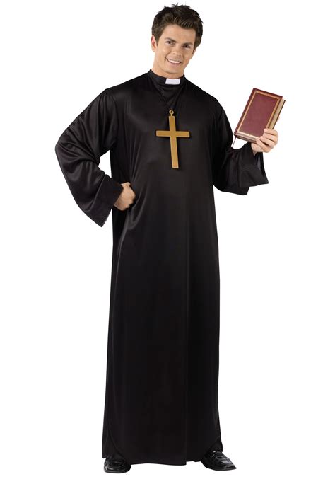 Mens Traditional Priest Costume Catholic Priest Halloween Costumes