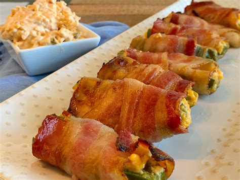 Bacon Wrapped Stuffed Jalape Os With Pimento Cheese
