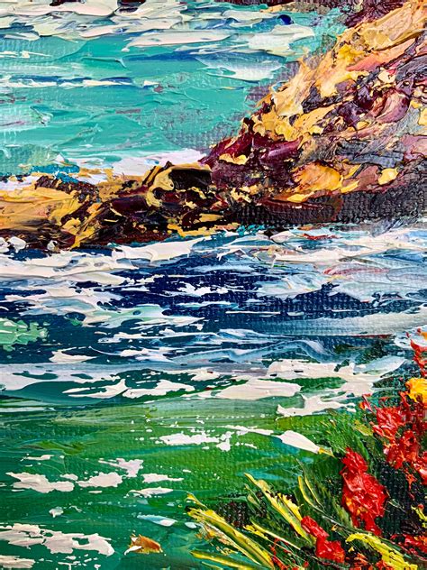 Laguna Beach Painting Original Art Seascape 10by14impasto Oil Etsy