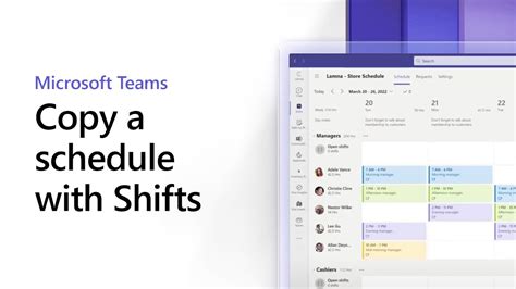 Copy A Schedule With Shifts In Microsoft Teams Youtube