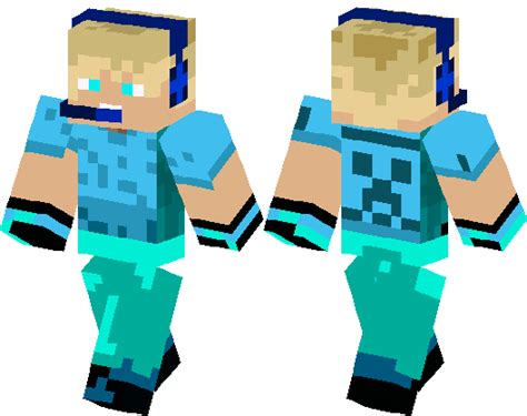 Blue Creeper Minecraft Skin Minecraft Hub