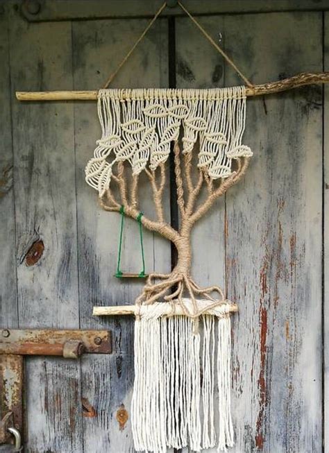 Tree Of Life Makramee Dream Catcher Makramee Wall Decoration In Macrame Wall Hanging