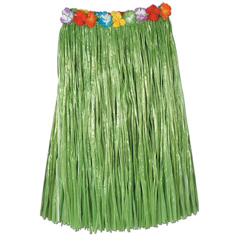 Artificial Grass Hula Skirt Assortment W Floral Waistband G Rpv