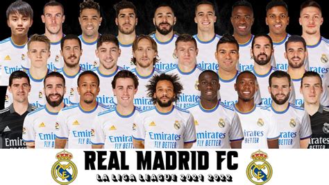 Real Madrid Fc Official Squad 2021 2022 Season 2021 2022 La Liga
