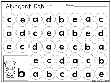 Die anzahl der konsonanten im deutschen abc beträgt 21. 26 Printable Alphabet Lowercase Dab It Worksheets. | Etsy