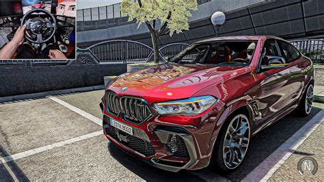 Realistic Driving BMW X6 M COMPETITION Cutting Through Traffic Assetto