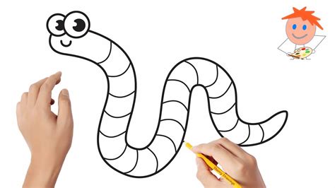 How To Draw A Worm Easy Drawings Youtube