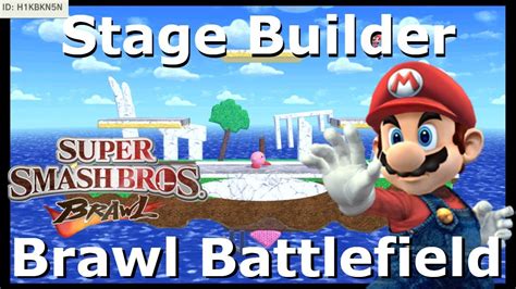 Super Smash Bros Ultimate Stage Builder Brawl Battlefield Youtube