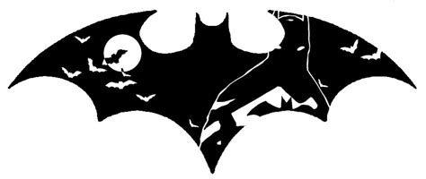 Black Flying Bats In Batman Logo Tattoo Stencil By Abby