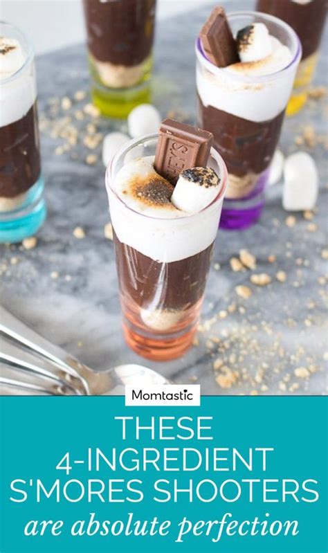 These 4 Ingredient Smores Shooters Are Perfection Recipe Dessert Shooters Dessert Shooters