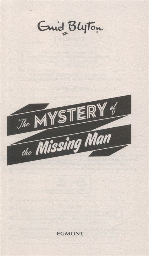 The Mystery Of The Missing Man By Blyton Enid 9781405272377 Brownsbfs