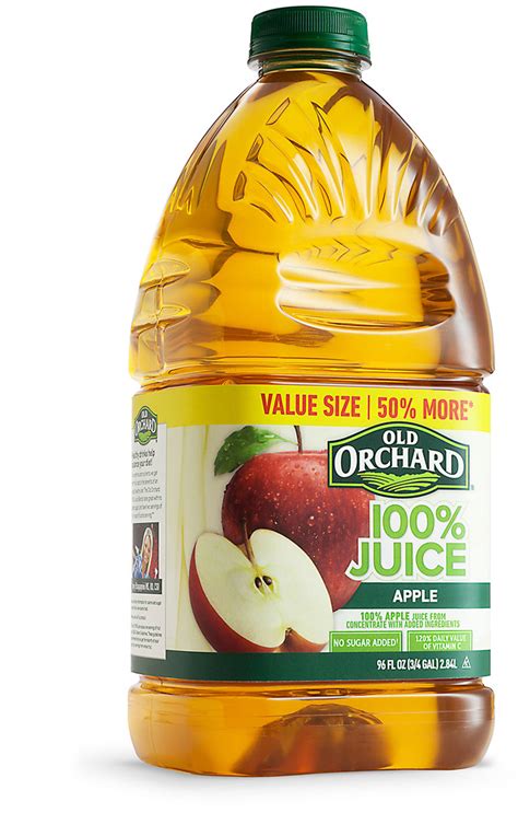 The two labels are done for marketing purposes to sell more apple juice. 100% Apple Juice - Old Orchard Brands