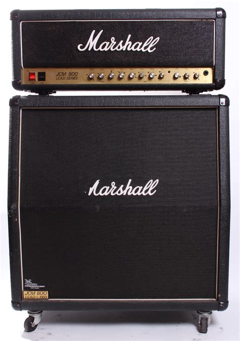 Marshall Jcm800 Model 2210 W 1960a Cab 1985 Black Amp For Sale Yeahman