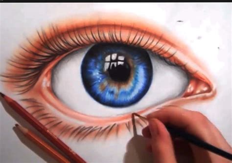 Drawing An Eye Using Colored Pencils Color Pencil Drawing Eye