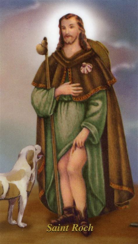 St Roch Laminated Holy Cards Quantity 25 Prayer Cards Catholic