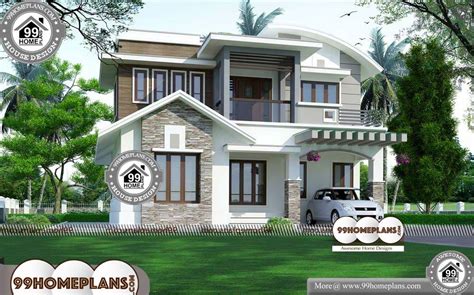 Indian House Plan With Elevation And 70 Home Front Design Double Floor