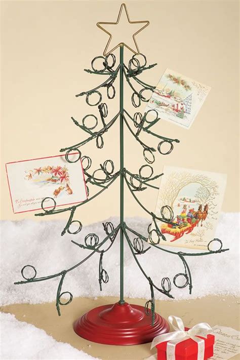Standing Metal Christmas Tree Card Holder From Creative Coop Metal