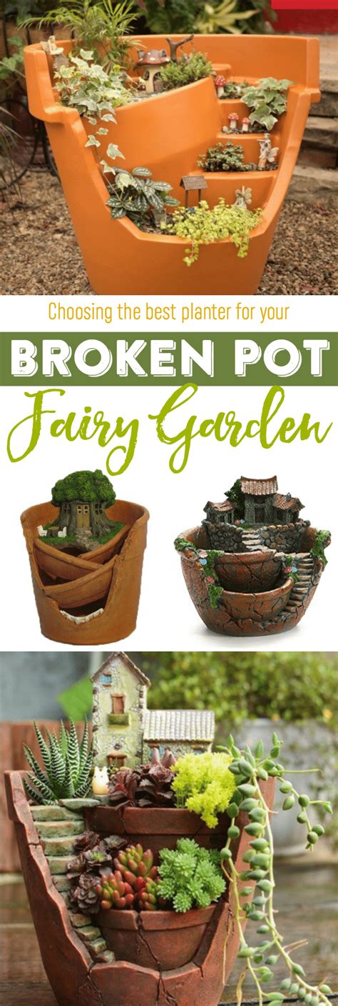 Fairy Garden Broken Pot Planters Best Fairy Garden Planters