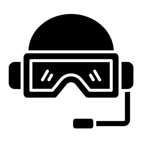 Pilot Helmet Vector Icon 21647531 Vector Art At Vecteezy