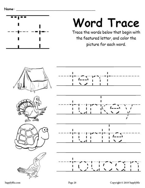 Letter T Worksheets For Preschool