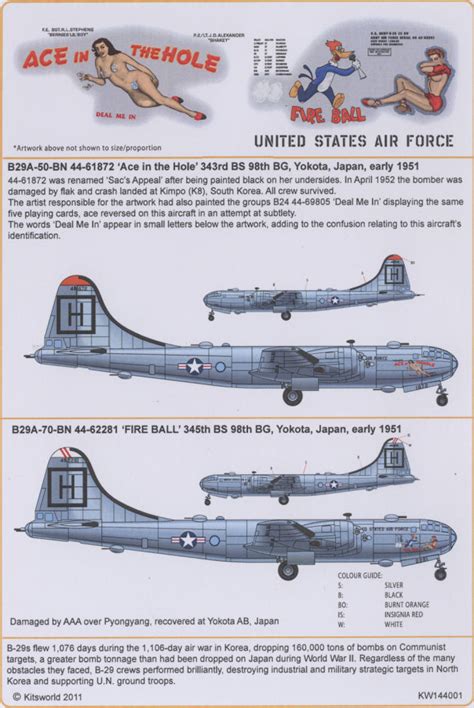 Kits World Decals 144001 1 144 B 29 Superfortress Decal Image 01 Decal