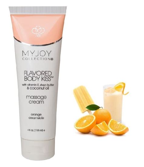 body kiss edible flavored massage oil cream shea butter lotion orange 4 oz for sale online