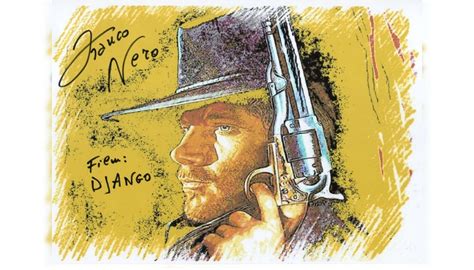 Franco Nero Django Signed Pop Artwork By Gabriele Salvatore