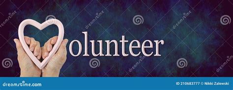 Volunteer With Heart Message Banner Stock Image Image Of Charity