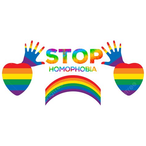 stop homophobia vector hd images stop homophobia heart with hand colorful design homophobia