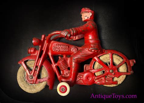 Hubley Cast Iron Harley Davidson Motorcycle SOLD AntiqueToys