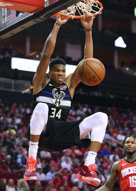 Support your nba team with official nike gear and represent your favs with pride. Giannis Antetokounmpo fouls out after triple-double as Bucks rally past Rockets in season opener ...