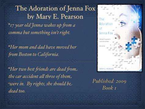 Young Adult Reading Machine The Adoration Of Jenna Fox By Mary E Pearson