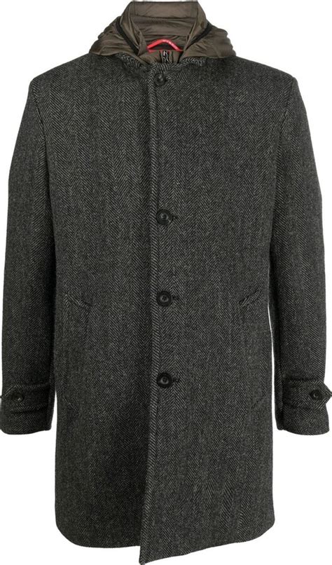 Paltò Herringbone Single Breasted Coat Shopstyle