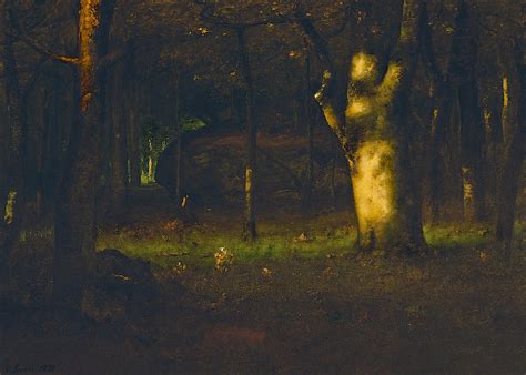 Sunset In The Woods Painting By George Inness Pixels