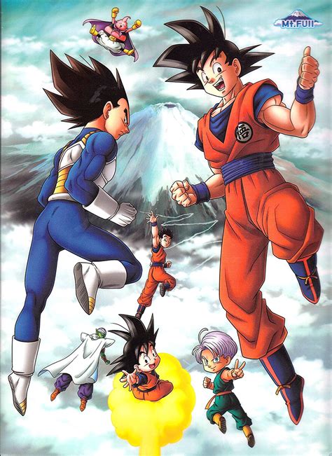 Dragon ball z ended with goku resurrected by the elder kai and reunited with his family on earth seven years after being killed by cell. Vegeta, Goku, Gohan, Trunks, Goten, Piccolo, and Majin Buu | Dragon ball, Dragon ball gt, Dragon ...