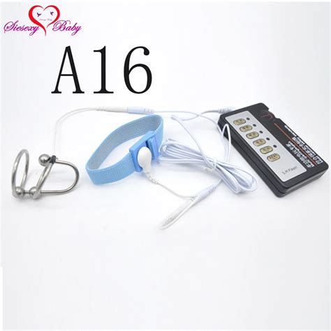 a16 moveable ring urethral dilators electric shock penis plug medical themed toys electro
