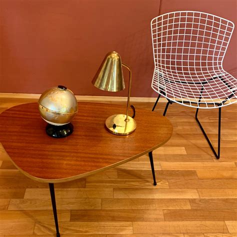 Chromed wire frame with plastic feet & pu leather cushion. Wire Side Chair by Harry Bertoia, 1960s for sale at Pamono